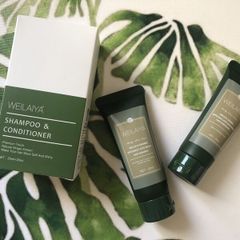 Set Mini Dầu Gội & Xã Gừng Hà Thủ Ô Dành Cho Tóc Khô Weilaiya Hair Strength 20ml