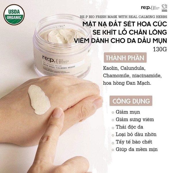 Mặt Nạ Đất Sét RE:P Bio Fresh Mask 130g