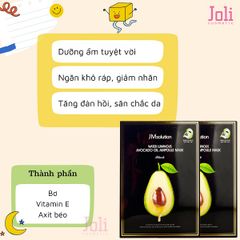 Mặt Nạ JMSolution Dưỡng Ẩm Chiết Xuất Bơ Water Luminous Avocado Oil Ampoule Black