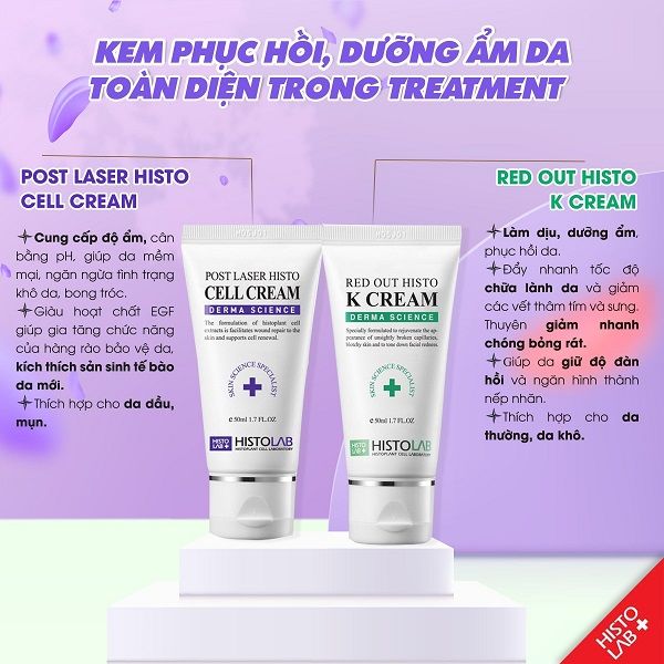 Kem Dưỡng Ẩm Phục Hồi Da Sau Lăn Kim Red Out Histolab K Cream 50ml