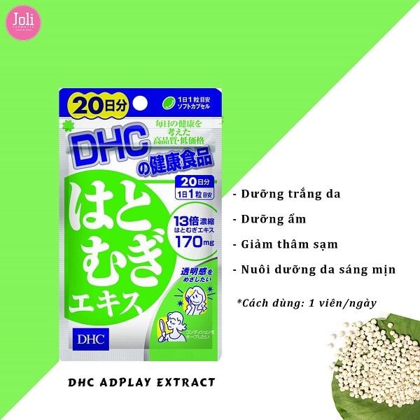 Viên Uống DHC Chiết Xuất Ý Dĩ Làm Sáng Da 30 Ngày 30 Viên Adlay Extract