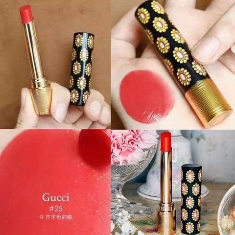 Son Thỏi Gucci Rouge De Beaute Brillant Glow & Care Lip Colour