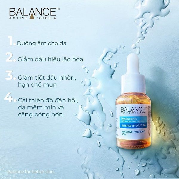 Tinh Chất Cấp Nước Balance Active Formula Hyaluronic Deep Moisture Serum 30ml