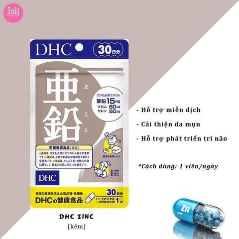 Viên Uống DHC Zinc Bổ Sung Kẽm Gói 30 Ngày 30 Viên