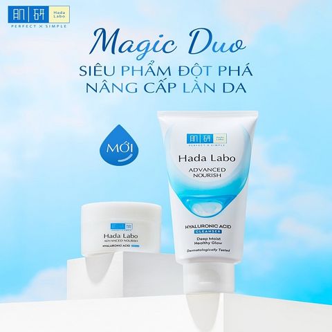 Kem Rửa Mặt Hada Labo Sạch Sâu Dưỡng Ẩm Advanced Nourish Hyaluronic Acid Cleanser 80g