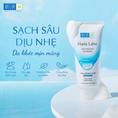 Kem Rửa Mặt Hada Labo Sạch Sâu Dưỡng Ẩm Advanced Nourish Hyaluronic Acid Cleanser 80g