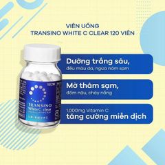 Viên Uống Trắng Da Xóa Mờ Thâm Nám & Tàn Nhang Transino White C Clear 120 viên