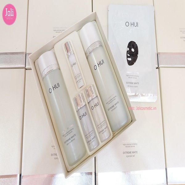 Set Dưỡng Trắng Ohui Extreme White Highly Enriched Whitening Mild Skin Formula