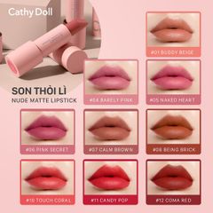 Son thỏi Cathy Doll Nude Matte Lipstick 3.5g