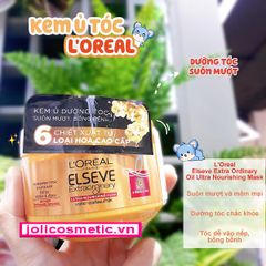 Kem Ủ Tóc Tinh Dầu Hoa Tự Nhiên Loreal Elseve Extraodinary Oil Nourish Mask 200ml