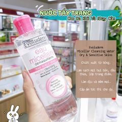 Nước Tẩy Trang Evoluderm Cho Da Khô Và Nhạy Cảm Micellar Cleansing Water Dry & Sensitive Skins