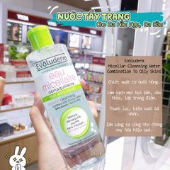 Nước Tẩy Trang Evoluderm Cho Da Hỗn Hợp & Da Dầu Micellar Cleansing Water Combination To Oily Skins