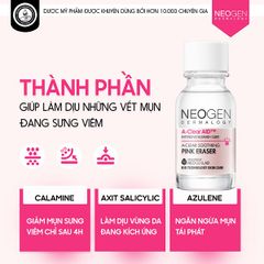 Dung Dịch Chấm Mụn Giảm Sưng Viêm Mụn 2 Lớp Neogen Dermalogy A-Clear AID Soothing Pink Eraser 15ml