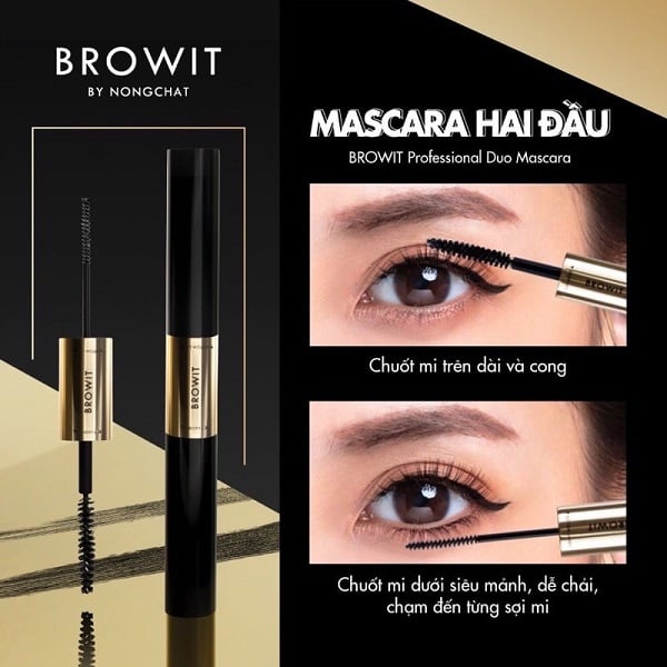 Mascara 2 Đầu Browit by Nongchat 2 in 1 Universal Mascara and Eyeliner #Jet  BlackMascara 2 Đầu Browit by Nongchat 2 in 1 Universal Mascara and Eyeliner  – JOLI COSMETIC