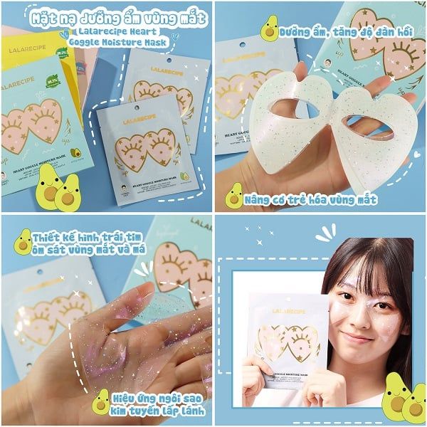 Mặt Nạ Dưỡng Da Mắt Lalarecipe Heart Goggle Mask