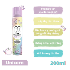 Dầu Gội Khô Colab Dry Shampoo Fragrance 200ml