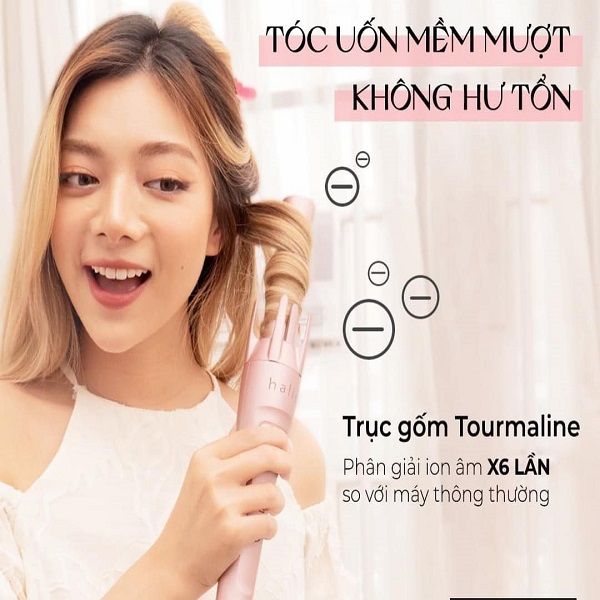 Máy Uốn Tóc Tự Xoay 360 Độ Ion Âm, Không Gây Khô Xơ Tóc Halio Auto Rotating Hair Curler