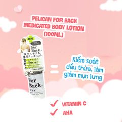 Xịt Làm Giảm Mụn Lưng Pelican For Back Medicated Body Lotion 100ml