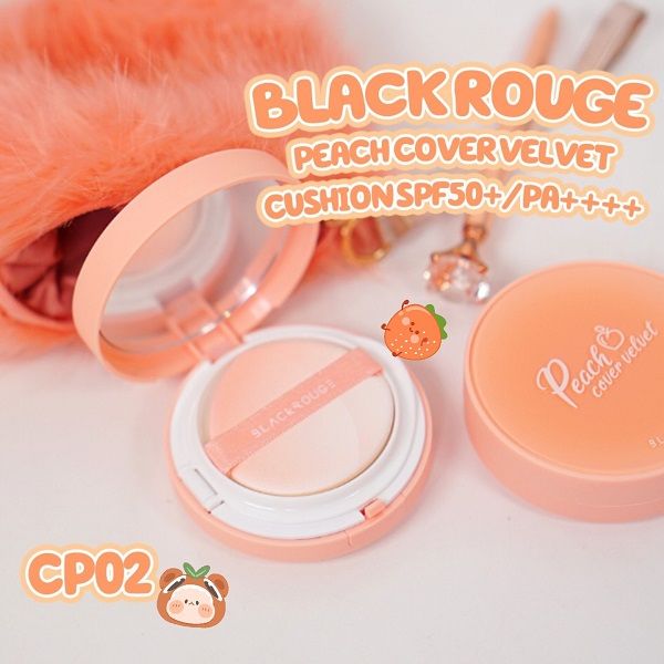 Phấn Nước Dưỡng Ẩm Black Rouge Peach Cover Velvet Cushion SPF50+ PA++++