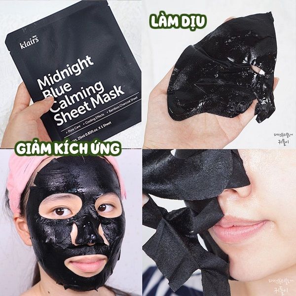 Mặt Nạ Klairs Hỗ Trợ Làm Sạch & Dịu Mát Da 25ml Midnight Blue Calming Sheet Mask