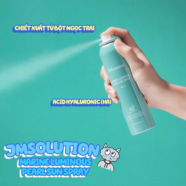 Xịt Chống Nắng Chiết Xuất Ngọc Trai JMsolution Marine Luminous Pearl Sun Spray SPF50+ PA++++ 180ml