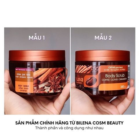 Tẩy Tế Bào Chết Body Quế Hồi & Cà Phê Bilena Cosm Beauty Body Scrub Coffee Cloves Cinnamon 380g