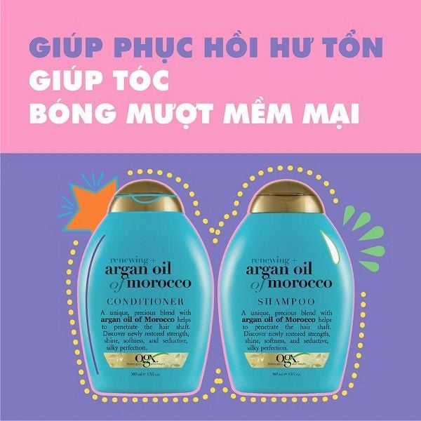Dầu Xả Phục Hồi Tóc Hư Tổn OGX Renewing Argan Oil Of Morocco Conditioner 385ml