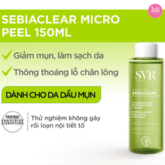 [Combo] Sữa Rửa Mặt SVR Sebiaclear Gel Moussant 400ml + Toner Làm Sạch Da Dầu Mụn SVR Sebiaclear Micro Peel 150ml