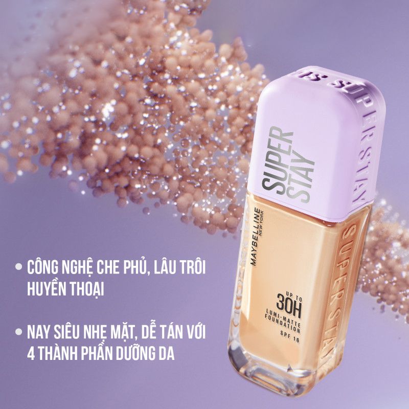 Kem Nền Bắt Sáng Maybelline Super Stay Up To 30H Lumi-Matte Foundation 35ml