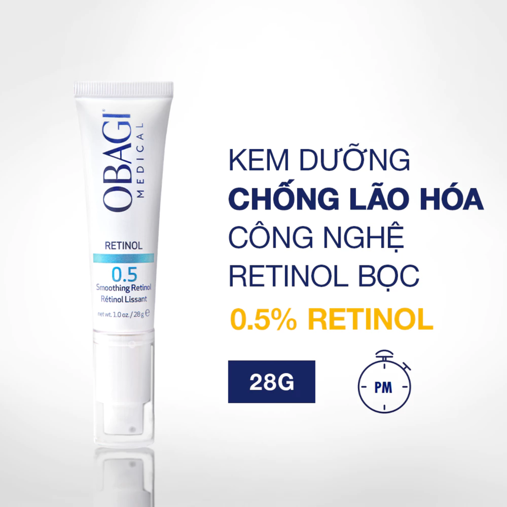 Kem Dưỡng Ẩm Giảm Nếp Nhăn Obagi Retinol 0.5 Smoothing 28g