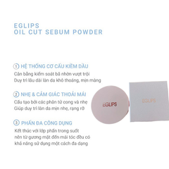 Phấn Phủ Dạng Bột Kiềm Dầu Eglips Oil Cut Sebum Powder 7g