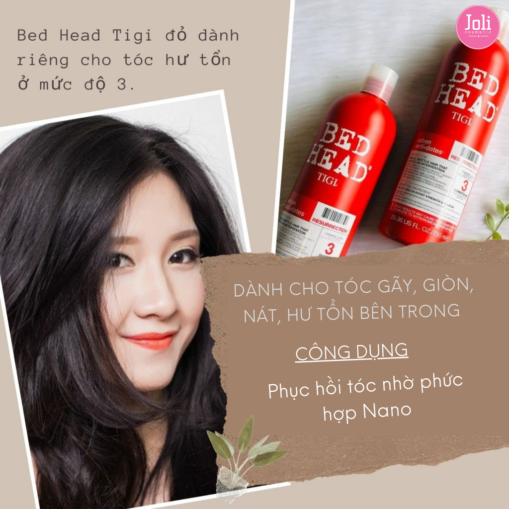 Dầu Gội & Xả TIGI Bedhead Urban antidotes Ressurection Level 3 750ml