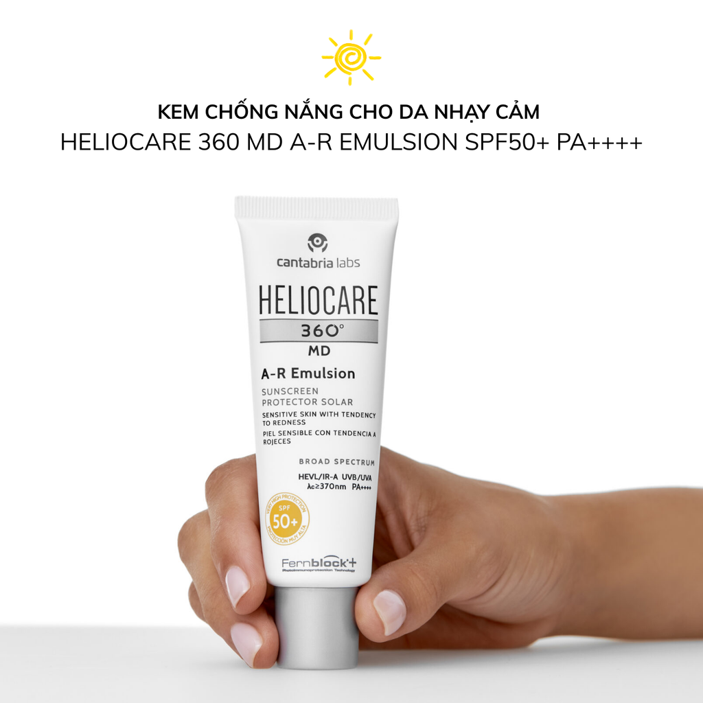 Kem Chống Nắng Cho Da Nhạy Cảm Heliocare 360 MD A-R Emulsion SPF50+ PA++++ 50ml