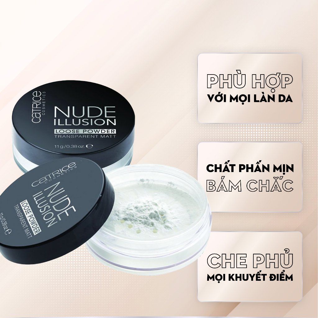 Phấn Phủ Bột Kiềm Dầu Catrice Nude Illusion Loose Powder Transparent Matt 11g