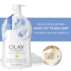 Sữa Tắm Tẩy Tế Bào Chết Muối Biển Olay Exfoliating Moisture with Sea Salts Body Wash 975ml