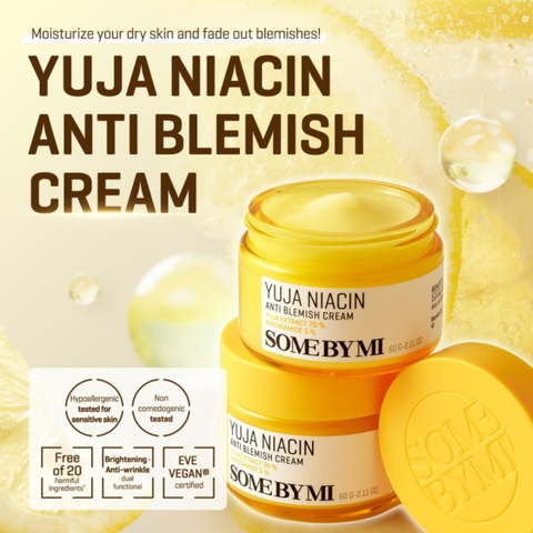 Kem Dưỡng Ẩm Làm Sáng Da Some By Mi Yuja Niacin Anti Blemish Cream 60g
