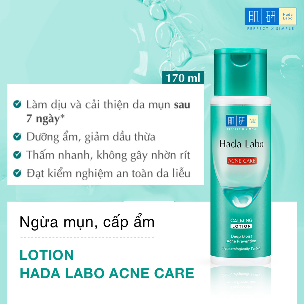 Lotion Dưỡng Ẩm Cho Da Mụn Và Nhạy Cảm Hada Labo Acne Care Calming Lotion 170ml