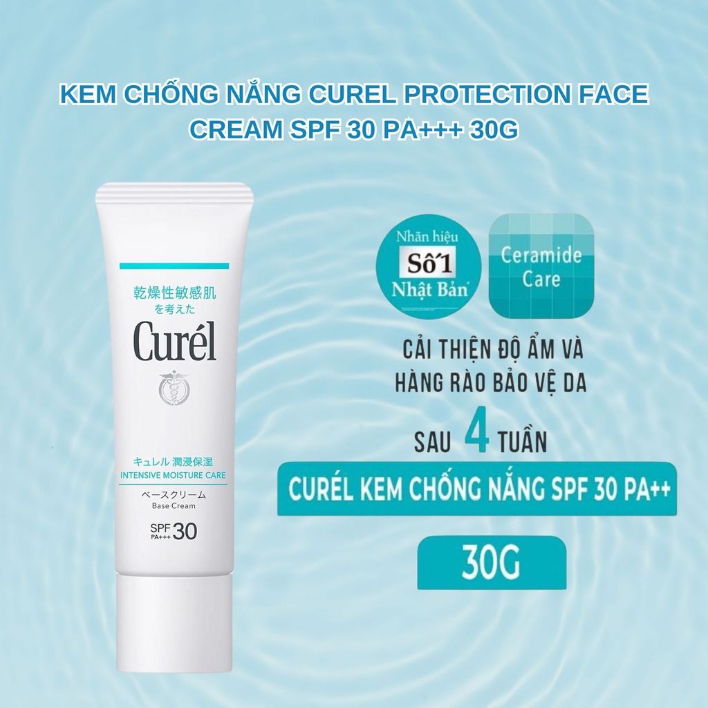 Kem Chống Nắng Curel Protection Face Cream SPF 30 PA+++ 30g
