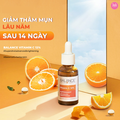 Serum Sáng Da Mờ Thâm Balance Vitamin C 12% Supershot Advanced Brightening Serum 30ml