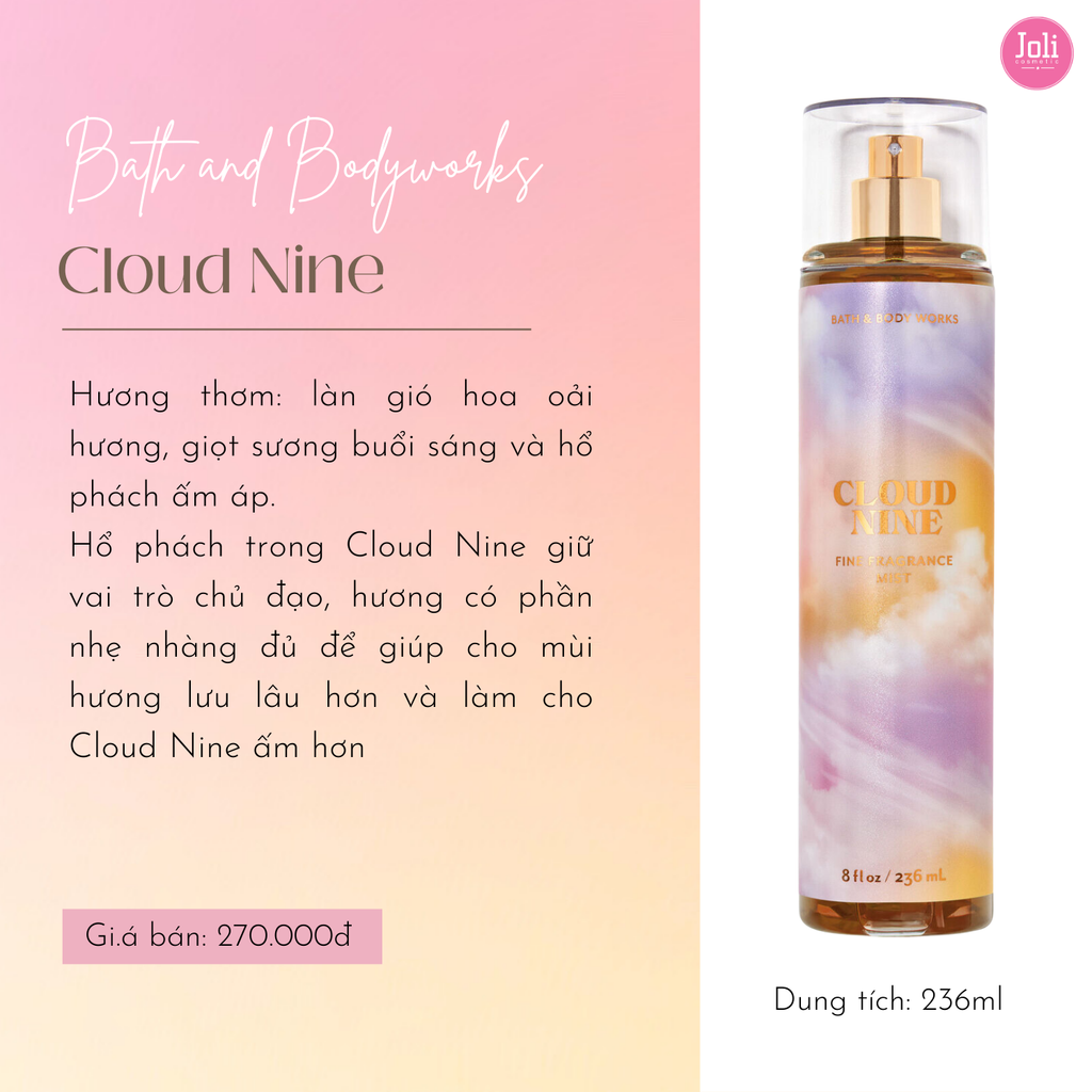 Xịt thơm Bath & Body Works Fine Fragrance Mist 236ml