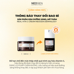 Kem Dưỡng Ẩm Sáng Da Giảm Thâm Neogen Real Vita C Cream 50ml