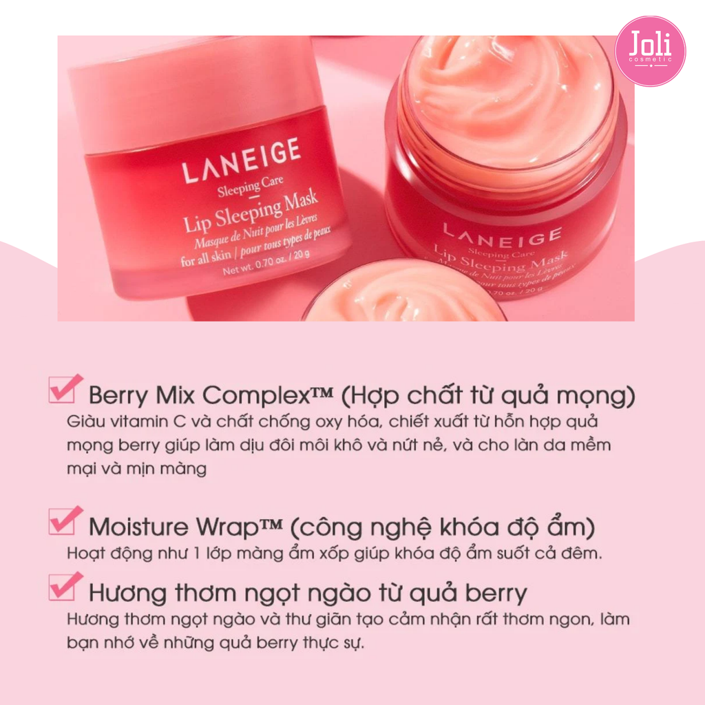 Mặt Nạ Ngủ Môi Laneige Lip Sleeping Mask EX Berry 20g