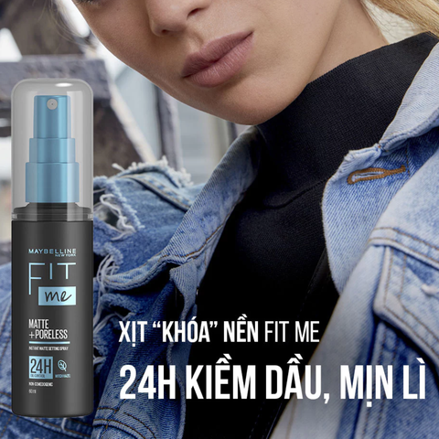 Xịt Khóa Nền Kiềm Dầu Maybelline Fit Me Matte Poreless Setting Spray 60ml