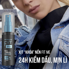Xịt Khóa Nền Kiềm Dầu Maybelline Fit Me Matte Poreless Setting Spray 60ml