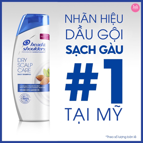 Gội Xả Dưỡng Ẩm Da Đầu Khô Head & Shoulders Dry Scalp Care 2in1 Almond Oil 700ml