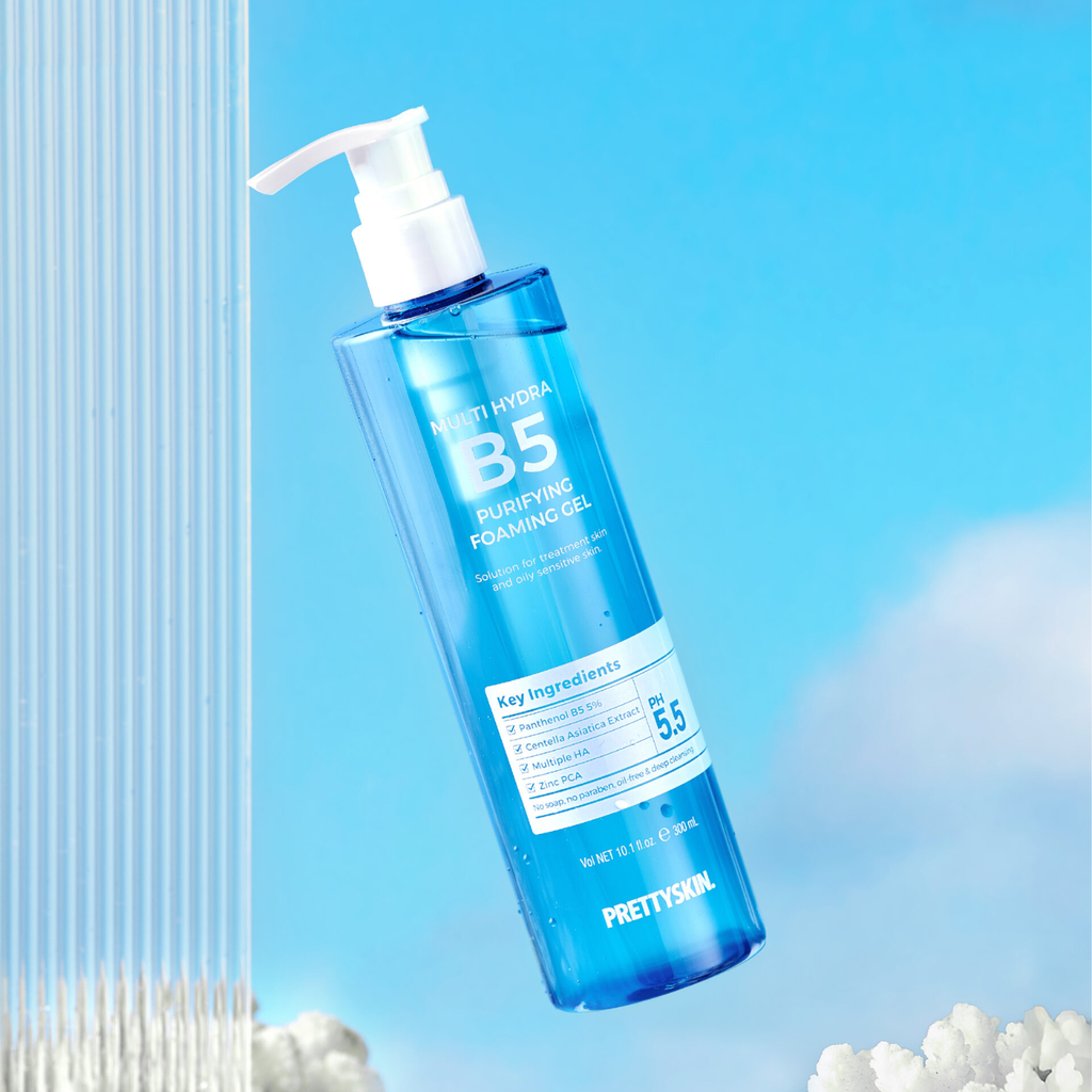 Gel Rửa Mặt Làm Sạch Sâu Prettyskin Multi Hydra B5 Purifying Foaming Gel 300ml