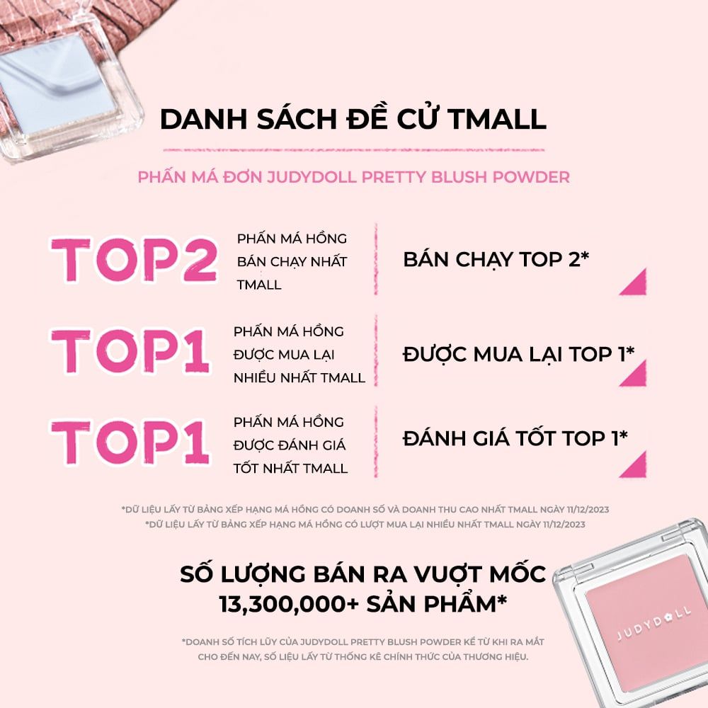 Phấn Má Hồng Judydoll Pretty Blush Powder 2g