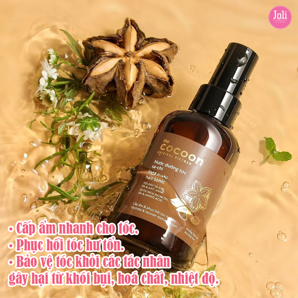 Nước Dưỡng Tóc Cấp Ẩm Phục Hồi Hư Tổn Cocoon Sa-Chi Inca Inchi Hair Tonic 140ml