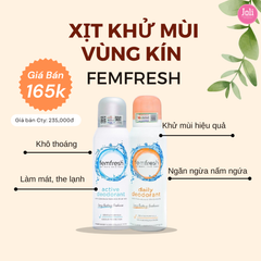 Xịt Thơm Mát Vùng Kín Cao Cấp Femfresh Long Lasting Freshness Deodorant 125ml