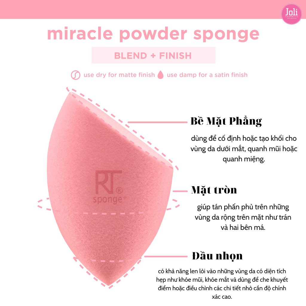 Mút Tán Phấn Phủ Real Techniques Miracle Powder Sponge